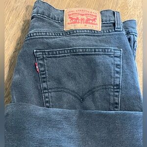 Levi's Men's 505 Light Wash Black Straight Jeans 36x32